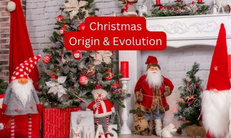 Christmas origin and evolution, christmas dinner and activities with family and friends